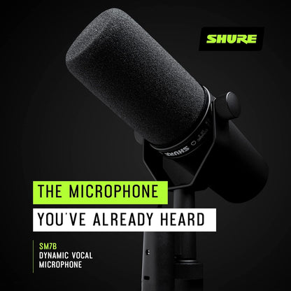 Shure SM7B Vocal Dynamic Microphone, Broadcast/Studio Mic