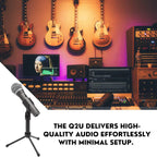 Samson Q2U USB Microphone Recording Podcasting Bundle