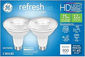 GE 43098 Refresh LED 75W Daylight PAR30L Bulbs (2 Pack)