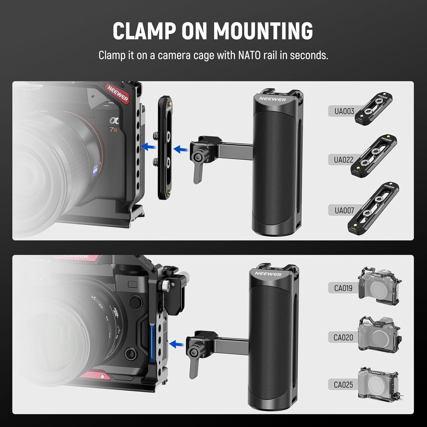 Neewer CA017H NATO Side Handle Grip Camera Cage