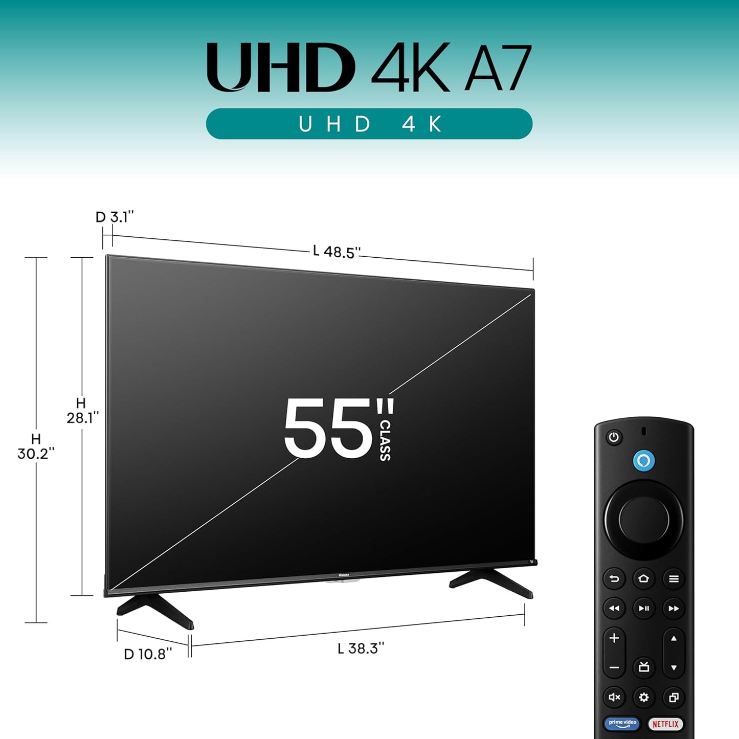Hisense 55A7NF 55-Inch 4K UHD Smart Fire TV