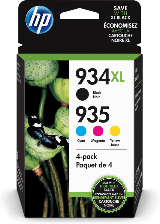 HP 935/934XL Ink Cartridge Combo Pack - Color, Black