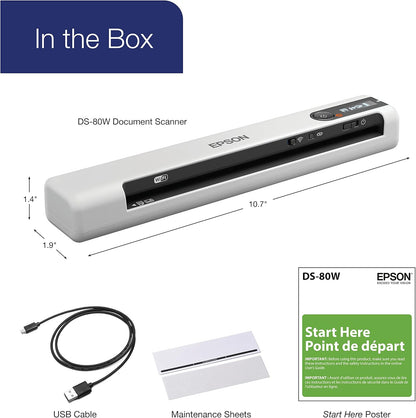 Epson DS-80W Wireless Portable Document Scanner