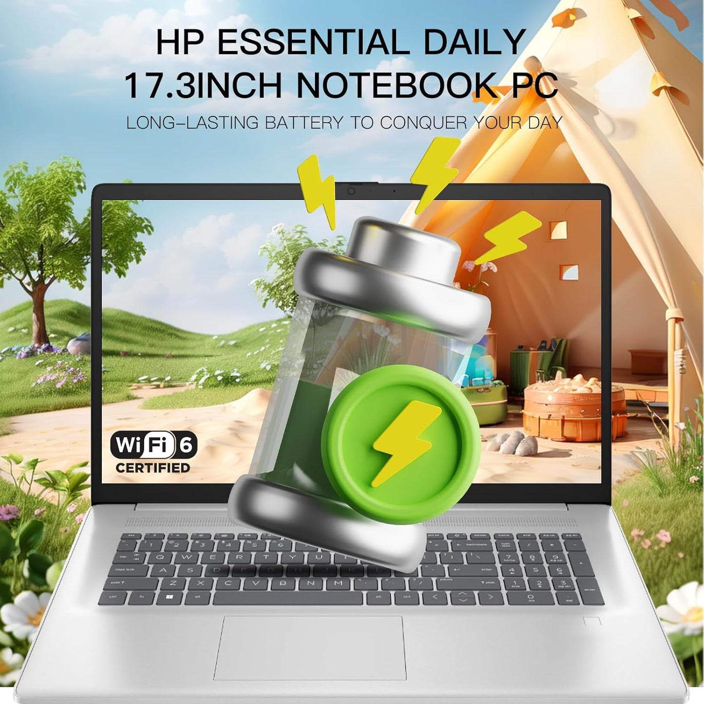 HP 17t-cn300 17.3" Touchscreen i7 Business Laptop Bundle