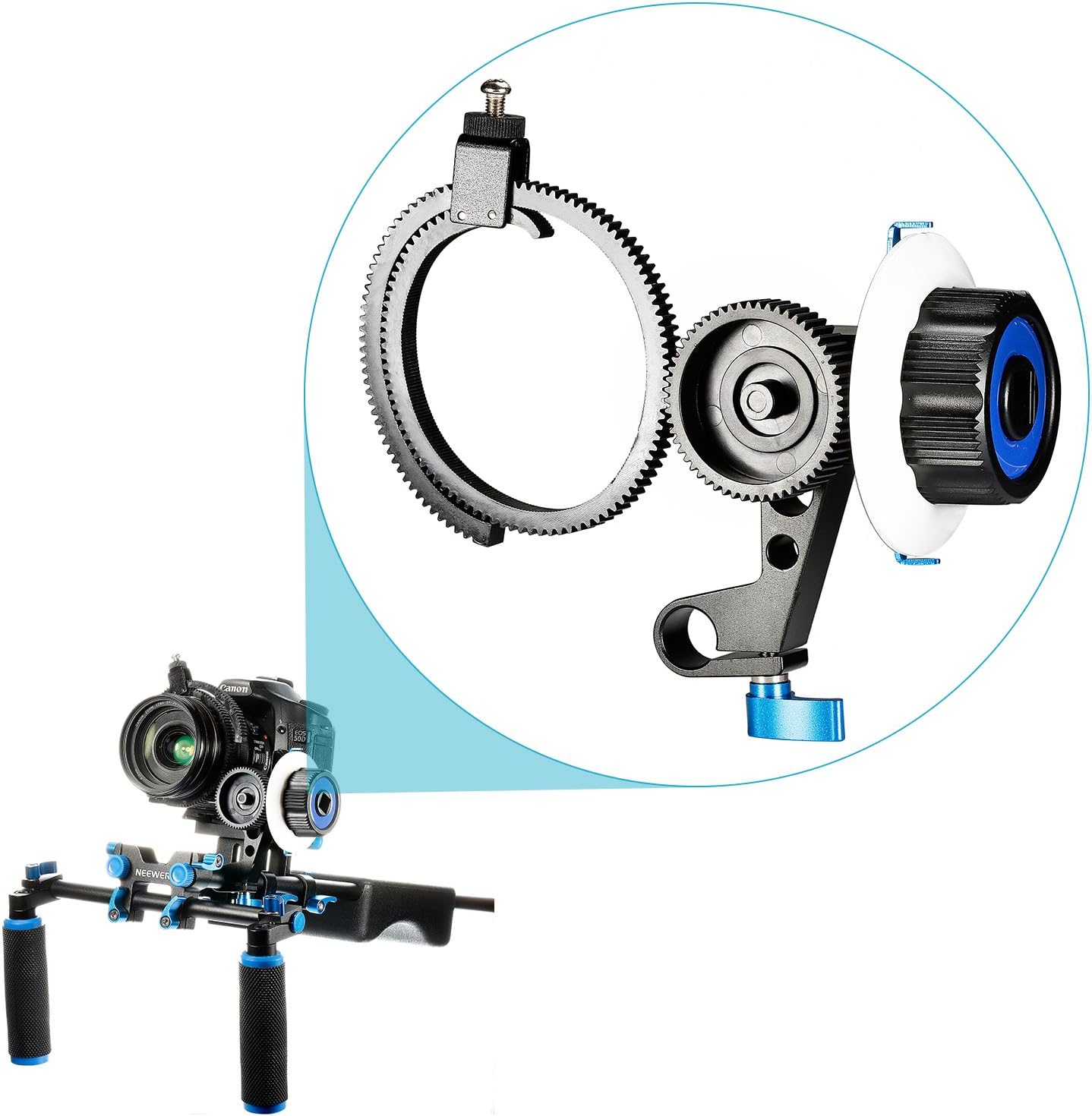 Neewer 10087076 Follow Focus with 15mm Rod Clamp