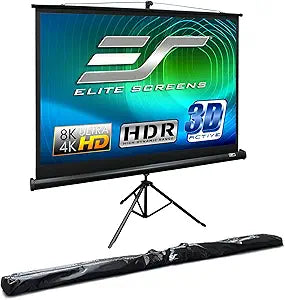 Elite Screens T92UWH - 92-Inch Tripod Projector Screen - 4K Ready