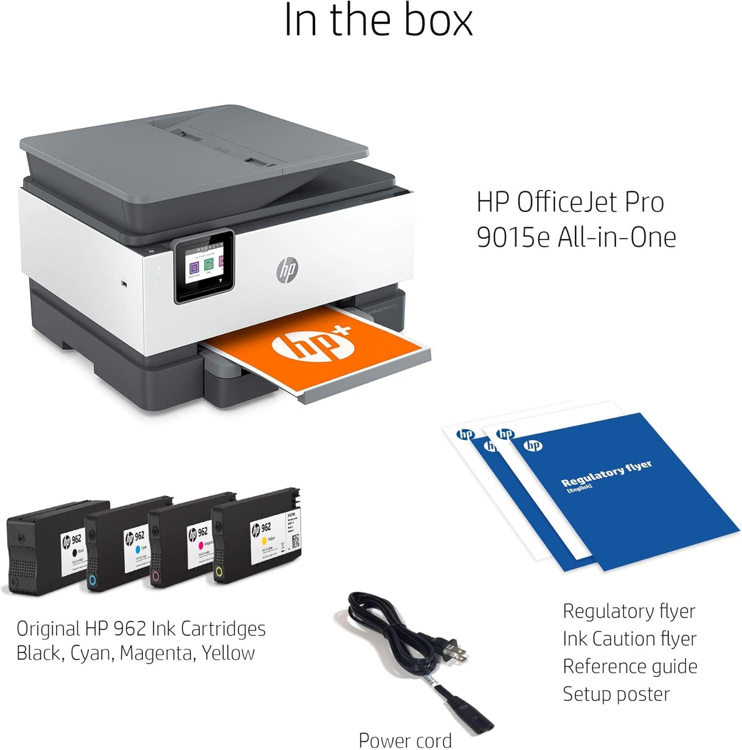 HP 1G5L3A#B1H OfficeJet Pro 9015e: Wireless Color All-in-One Printer