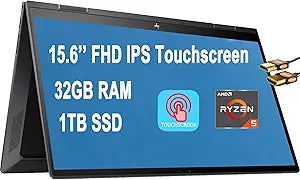 HP Envy X360 Ryzen 5 Touchscreen 2-in-1 Laptop — main product image