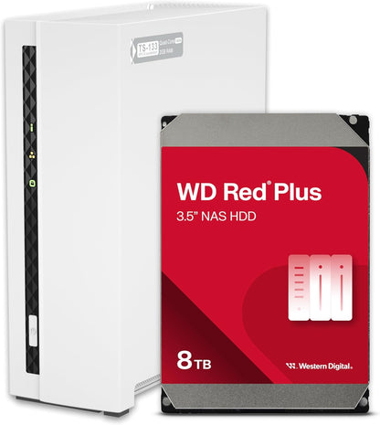 QNAP TS-133-18WD-US 8TB Home NAS WD Red Plus Bundle
