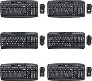 Logitech MK320 Wireless Keyboard and Mouse Combo (6-Pack)