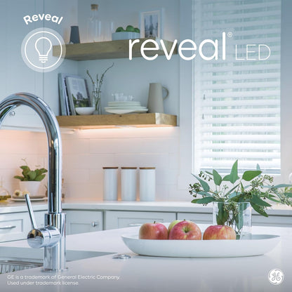 GE 31879 Reveal LED Candle Light Bulbs 60W 2-Pack