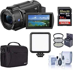 Sony FDR-AX43 4K Handycam Essential Camcorder Bundle