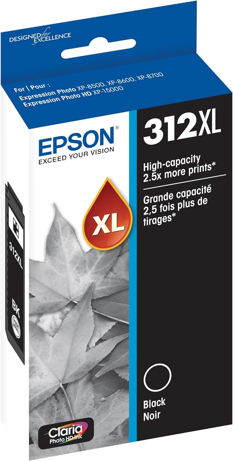 Epson T312XL120-S Claria Photo HD Black Ink Cartridge