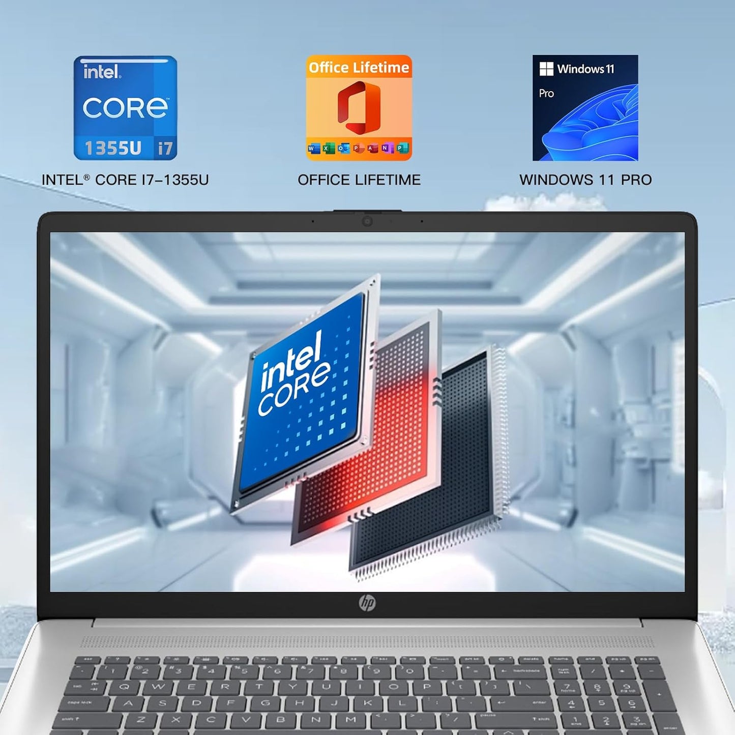 HP 17t-cn300 17.3" Touchscreen i7 Business Laptop Bundle