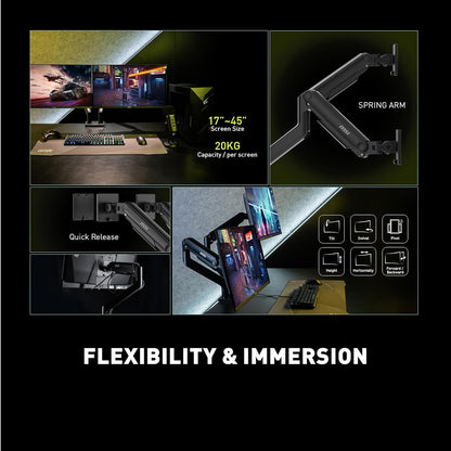 MSI MAG MT201D Heavy Duty Dual Monitor Stand