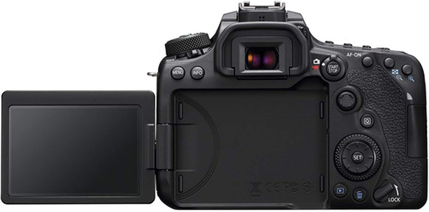 Canon EOS 90D DSLR Camera 18-55mm + Telephoto Lens Kit Renewed