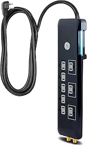 GE 34461 UltraPro 8-Outlet Surge Protector - 4ft Cord, 2160 Joules