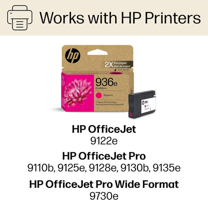 HP 936e Magenta EvoMore Ink Cartridge 4S6V4LN OfficeJet