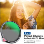 Neewer NW SERIES S 49mm Black Diffusion ND Filter 2-in-1