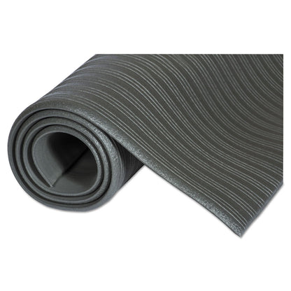 Crown FL 2436BK Anti-Fatigue Mat - Ribbed Vinyl, Black, 24x36