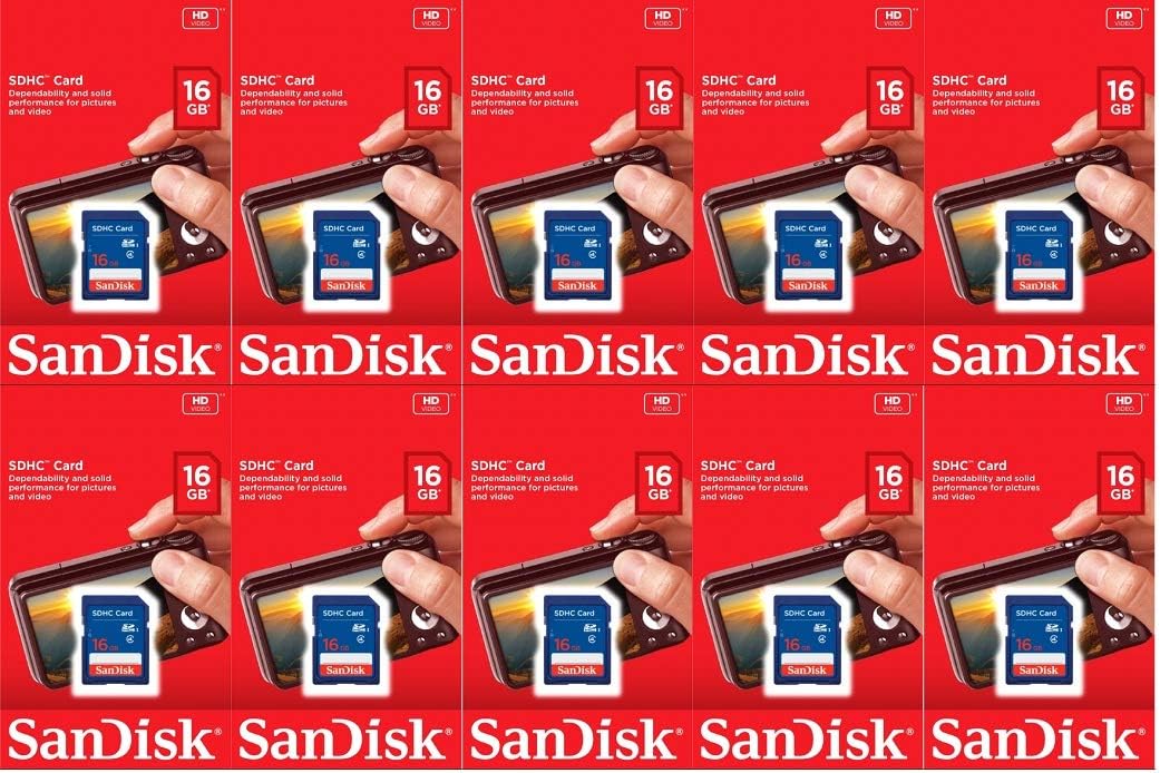 SanDisk SDSDB-016G-B35 16GB SD Card 10-Pack