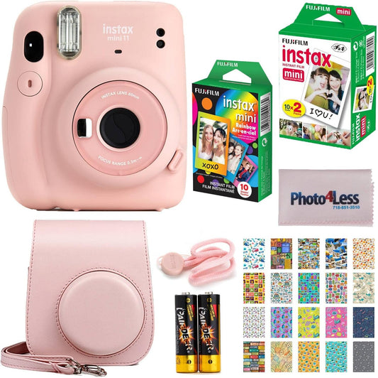 Fujifilm Instax Mini 11 Blush Pink Camera Bundle