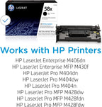 HP CF258X 58X Black High-Yield LaserJet Toner Cartridge