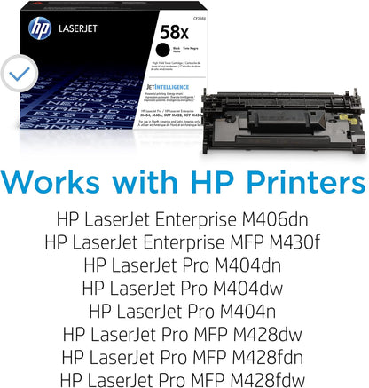 HP CF258X 58X Black High-Yield LaserJet Toner Cartridge