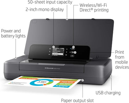 HP CZ993A OfficeJet 200 Portable Wireless Printer (Renewed)