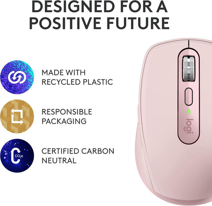 Logitech 910-006927 MX Anywhere 3S Compact Wireless Mouse - Rose