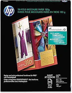 HP HEWQ5443A Matte Tri-Fold Brochure Paper