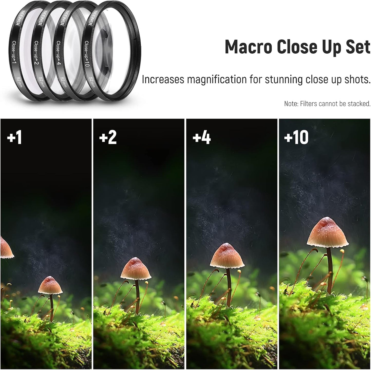 Neewer 10101900 52mm Lens Filter Set Macro ND UV CPL FLD