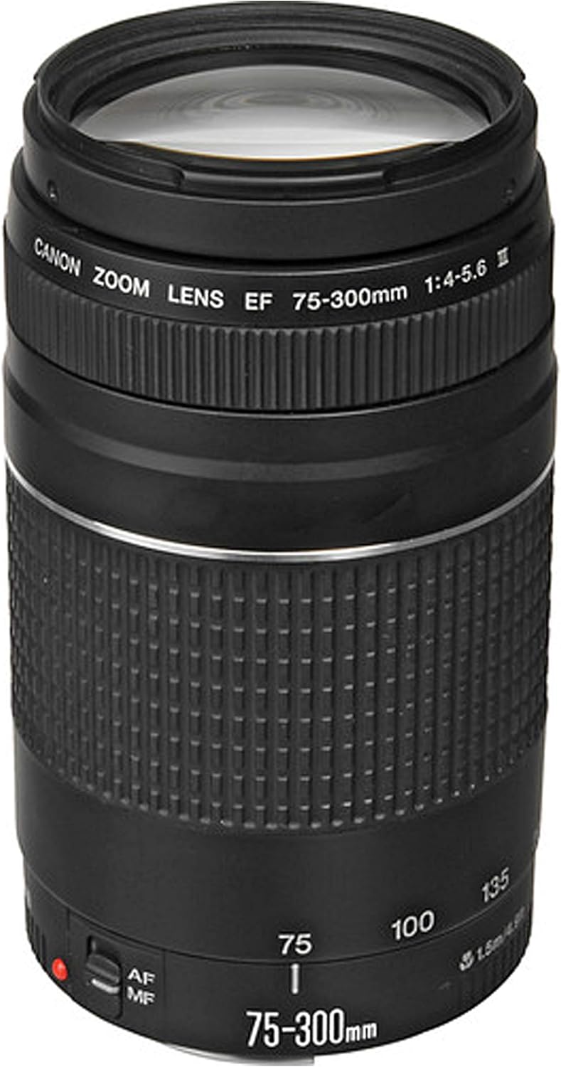 Canon EF 75-300mm f/4-5.6 III Telephoto Zoom Lens Kit Renewed