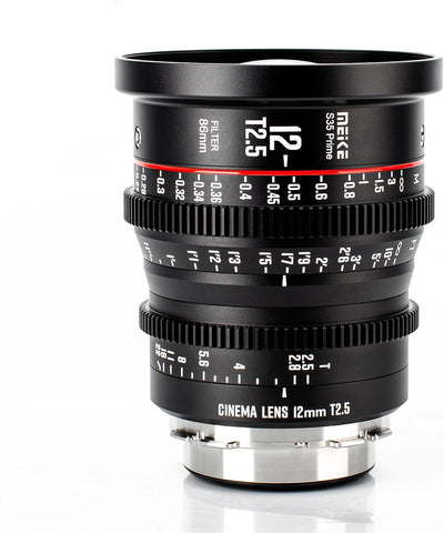 Meike 12mm T2.5 S35 Wide Angle Cinema Lens PL-Mount
