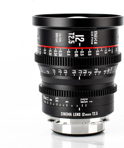 Meike 12mm T2.5 S35 Wide Angle Cinema Lens PL-Mount