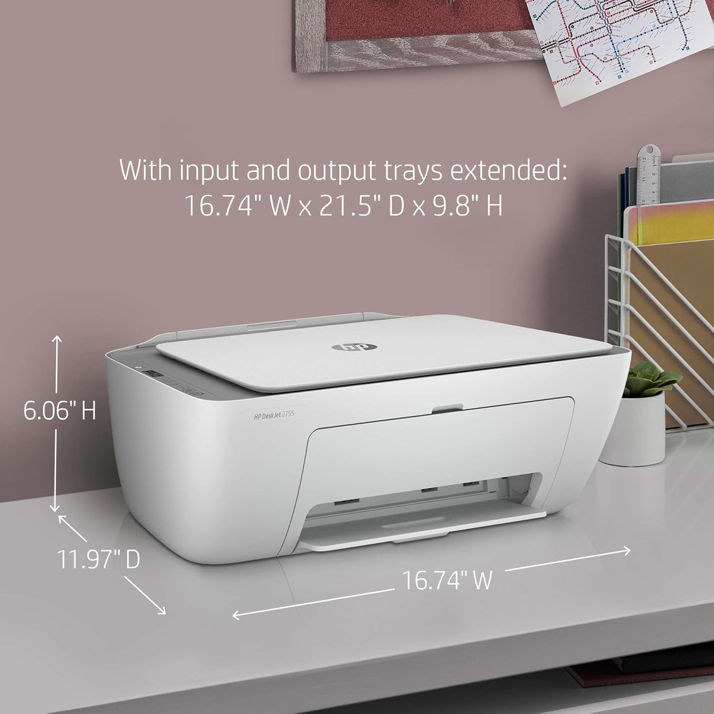 HP DeskJet 2755 All-in-One Wireless Printer (Renewed)