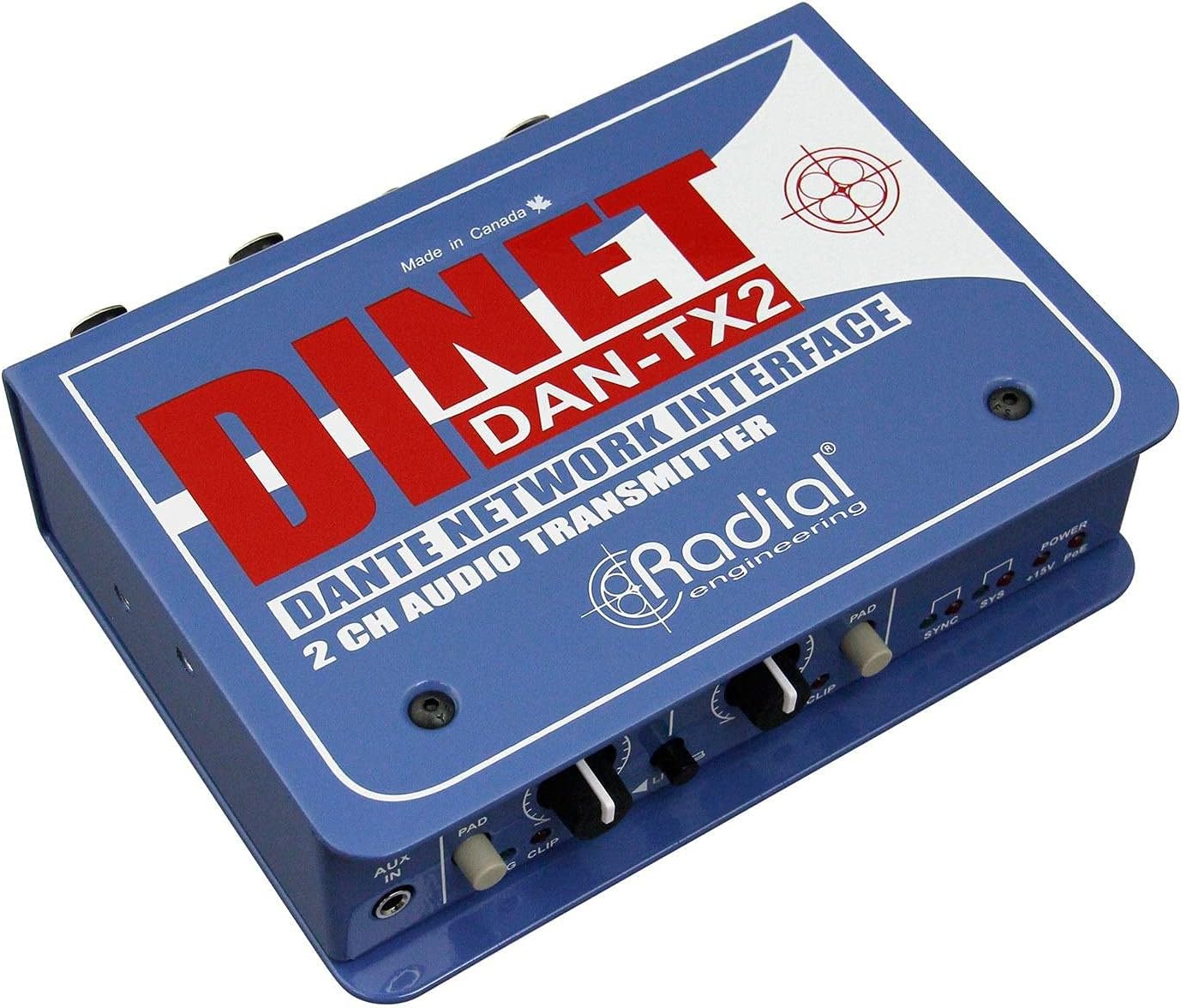 Radial Engineering DiNET DAN-TX2 2-Channel Dante Network Audio Transmitter