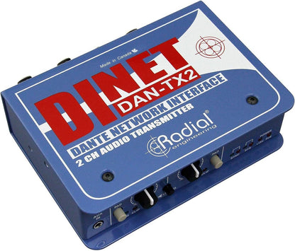 Radial Engineering DiNET DAN-TX2 2-Channel Dante Network Audio Transmitter