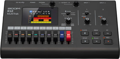 Zoom R12 MultiTrak Recorder - Touchscreen, 8-Track, Effects