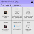 HP 13-bg0010nr Aero Laptop: Ryzen 5, 16GB, 512GB SSD