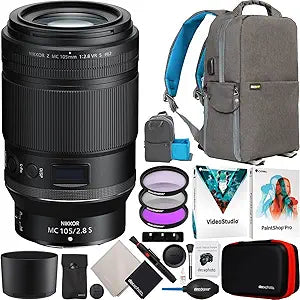 Nikon E11NKZMC105VRS NIKKOR Z MC 105mm Lens Bundle