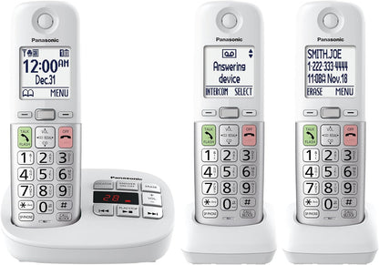 Panasonic KX-TGU433W Cordless Phone 3 Handset