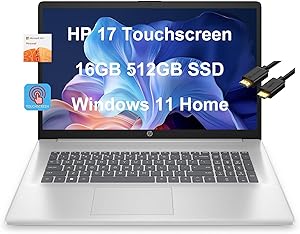 HP 17 Pentium N5030 Touchscreen Home Laptop