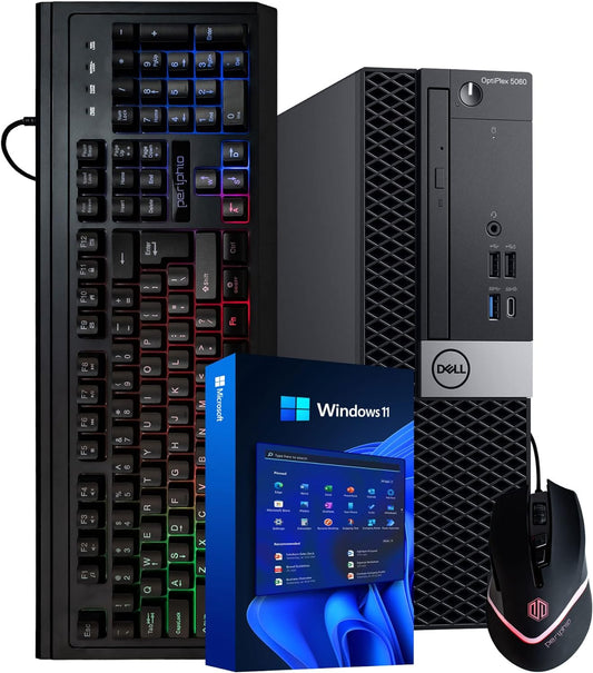 Dell 5060 Windows 11 Desktop - i5-8600, 16GB RAM, 500GB SSD + 1TB HDD