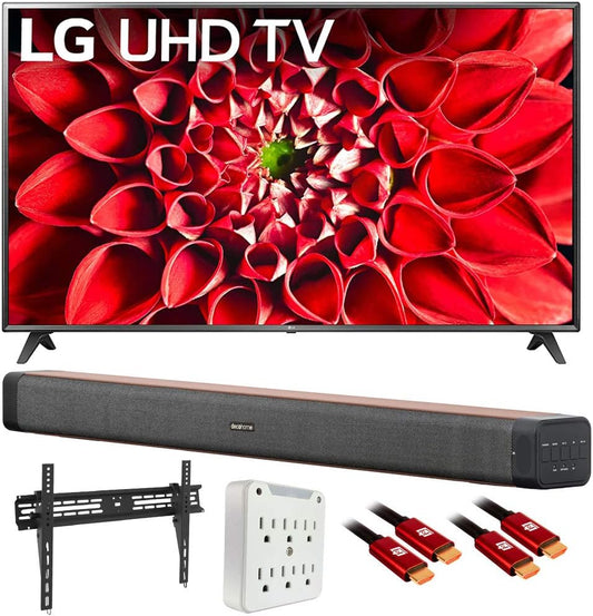 LG E2LG75UN7070PUC 75-Inch 4K Smart TV Soundbar Bundle