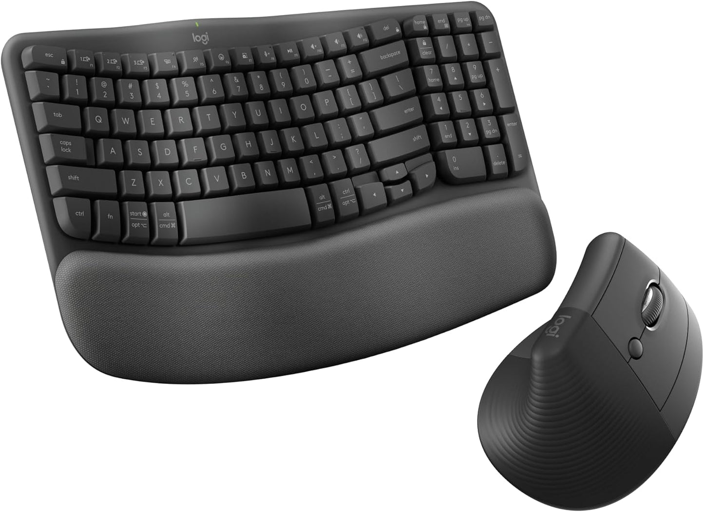 Logitech Wave Keys Ergonomic Keyboard & Lift Mouse Bundle