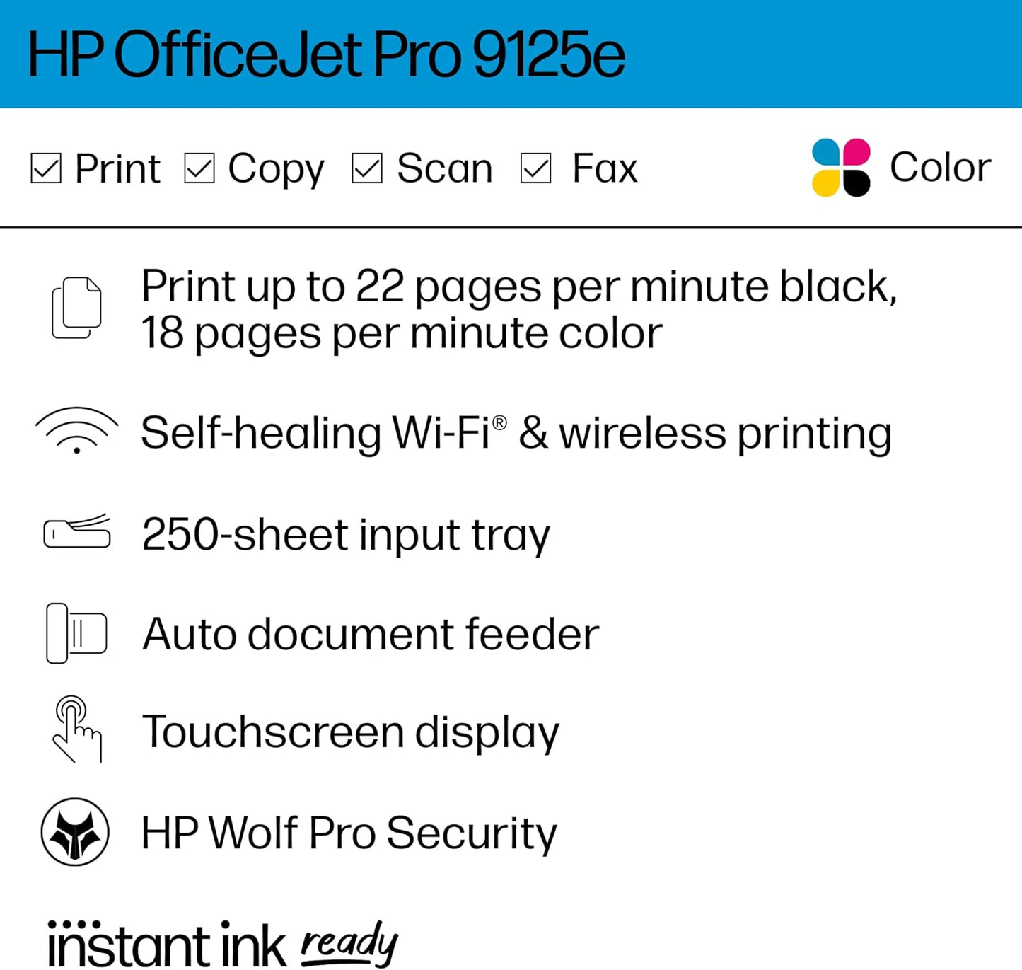 HP 403X0A#B1H OfficeJet Pro 9125e All-in-One Printer