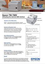 Epson C31CA85656 Thermal Receipt Printer: Ethernet USB, Dark Gray