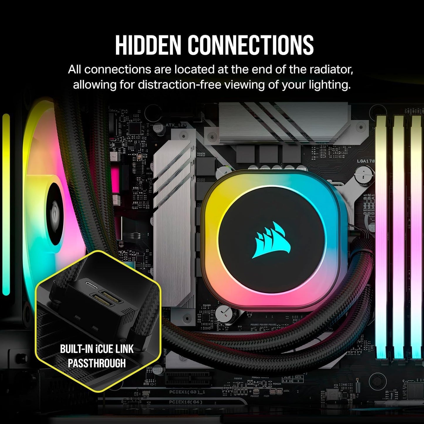 Corsair CW-9061001-WW iCUE Link H100i RGB CPU Cooler
