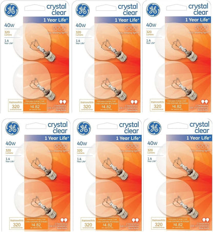 GE 43160-278127 Decorative Globe Bulbs - 40W, 12-Pack